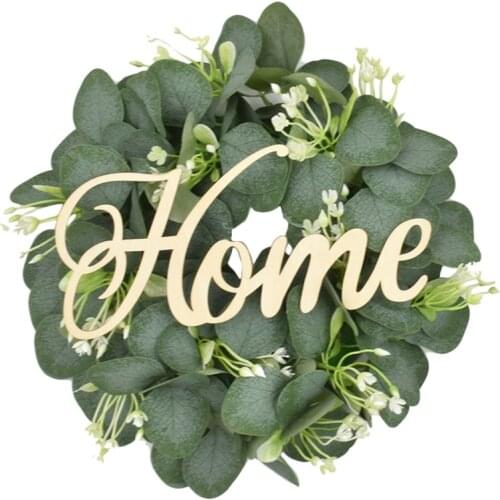Artificial Eucalyptus Wreath for Front Door Wall Window Wedding Party Spring Summer Farmhouse Garden Home Decoration