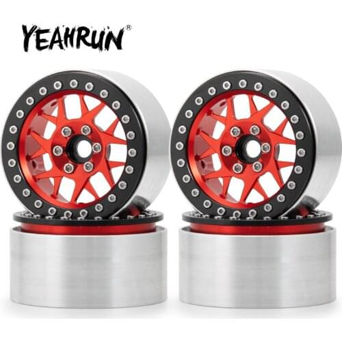 YEAHRUN Metal 2.2inch Beadlock Wheel Rims 35MM Width for 1/10 AXIAL Wraith SCX10 TRX-4 D90 RC Car