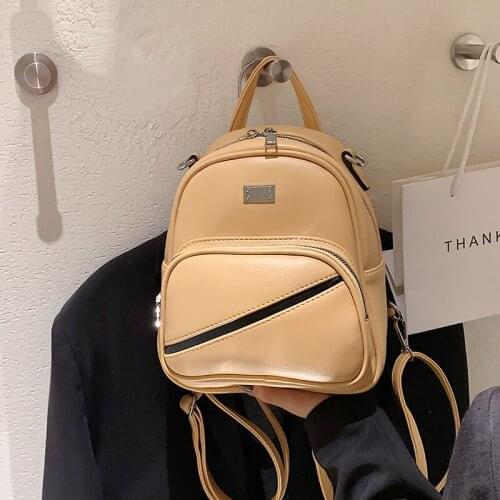 Retro ladies backpack high quality leather small backpack multifunctional ladies fashion shoulder bag fashion small backpack