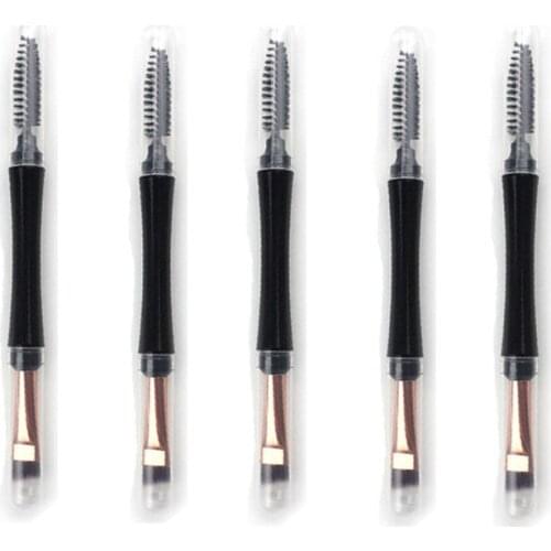 1Pc Double-head Eyebrow Brush Eyebrow Comb Makeup Brush Wood Handle Eye Brushes Eyebrow Makeup Brush Eyelash Extension Maquiagem