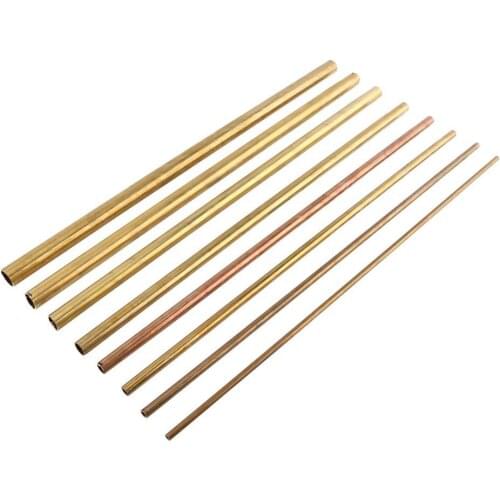 1Pcs Brass Tube Pipe Tubing Round Outer Diameter 0.6-2cm Length 50cm Model Making Tube Pipeline Engineering Model Making Tools