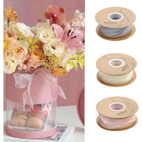 10 Yards Wavy Fishtail Ribbon High-density Flexible Net Yarn Present Flower Packing Ribbon for Home Party Supplies