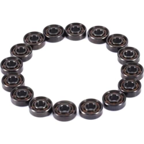 16Pcs Ceramic 608 Bearings 8X22X7mm ABEC-11 Hybrid 6 White ZrO2 Balls Skateboard Bearing Skating Inline Roller