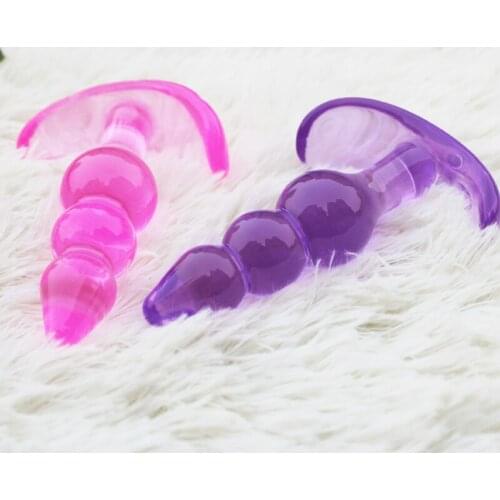 2pcs Butt Plug nightlife beads Jelly bullying backyard Anal plug Mini G SPOT Adult sex Toy Adult products couple sex life game