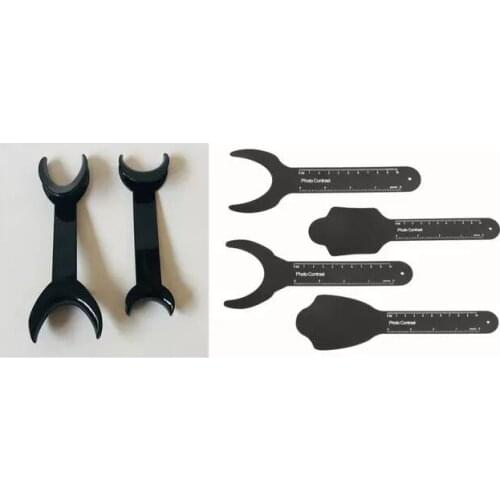 6Pis 4+2 Dental Black Background Photo Contrastor Board Palatal Anterior Mouth Retractor Opener Double Head Large/Small