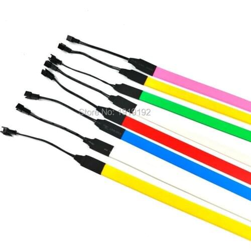 8Color 1.4X60CM el tape el wire el strip for car,house,party,dispaly,holiday,fest and model decoration BY DC-3V Steady on Driver