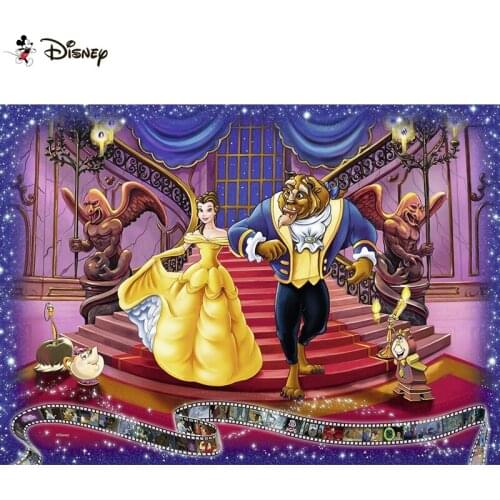 Disney Square/Round Drill 5D DIY Diamond Painting "Cartoon beauty beast" Embroidery Cross Stitch Full Rhinestone Decor A30847