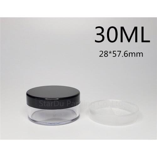 Free Shipping 500pcs 30g loose powder jar, 30ml empty loose powder jar with rotating sifter