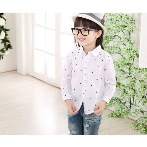 New Arrival Spring Autumn Baby Girls Blouses Girls Star-print Blouses Kids Long Sleeve Shirts Kids Cotton Blouses