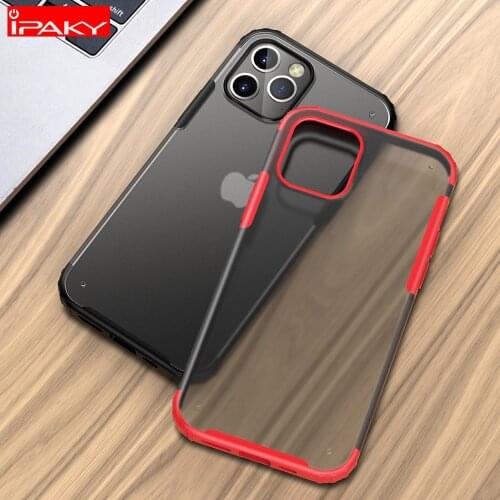 For iPhone 12 Case IPAKY 12 Mini Transparent TPU PC Mixed for iPhone 12 Pro Case Shockproof Armor for iPhone 12 Pro Max Case