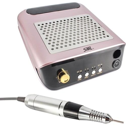 Electric Nail Drill Manicure Machine With Dust Collector Fan Vacuum Cleaner Suction Nail File Tools Kits Drill Polish Bits Nail