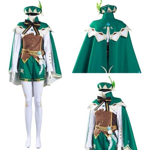 Game Genshin Impact Venti Cosplay Costume Shirt Pants Outfits Halloween Carnival Suit