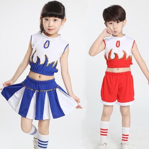 New Children Cheerleading Performance Dress Boys Girls Jazz Dance Costume Primary School Students Sports Aerobics Costume