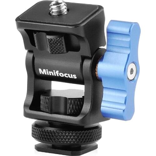 Field Monitor Mount Holder Swivel Tilt Adjustable Camera Hot Shoe Monitor Mount with Cold Shoe for 5/7 inch Monitors Bracket