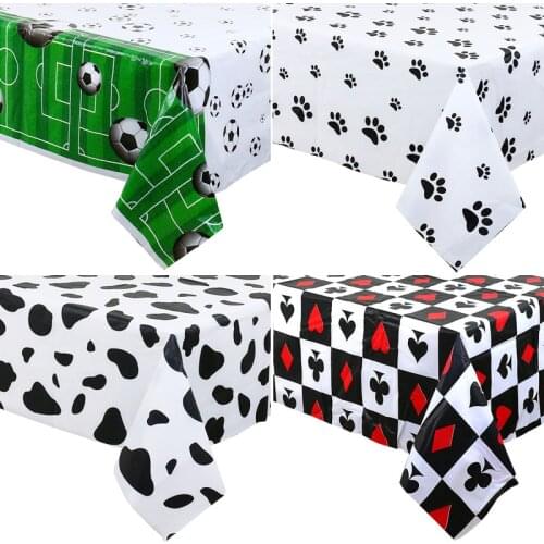 137*274 cm Square Disposable Dot Print Disposable Rectangle Tablecloth Birthday Weddings Party Picnic Decorative Table Cover