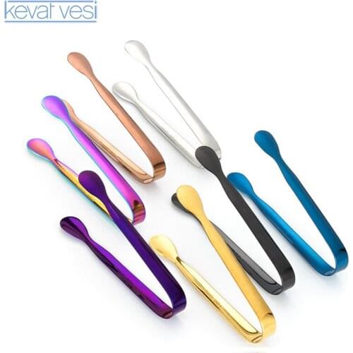 Ice Cube Clip Stainless Steel Sugar Candy Clips Bar Kitchen Accessories Mini Metal Kitchen Food Serving Tongs Clip 10.8 X 1.6 Cm