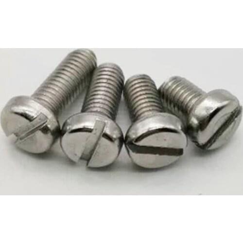 M1.6 304 Stainless steel screws slotted cylindrical head screw word machine GB65 bolt Length 3-16mm