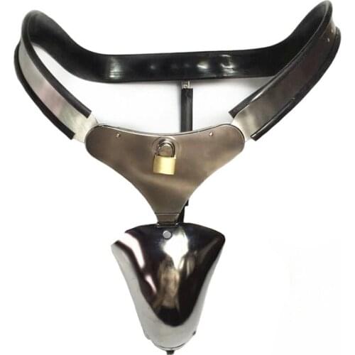 Manyjoy stainless steel male chastity belt metal underwear bdsm bondage lock chastity cage chastity device sex toys for men