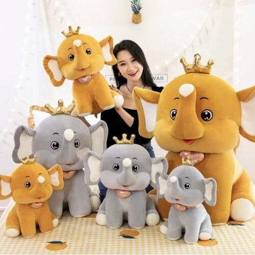 Cute Toys Elephant Doll Soft Stuffed Plush Toy Kawaii Animals Large Cushion Pillow Children Baby Girl Birthday Gift