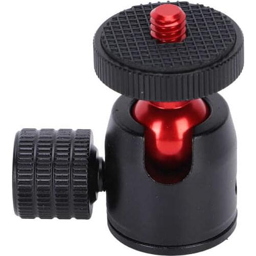 Mini Tripod Ball Head 360 Degree Swivel Ballhead with 1/4 Inch Screw Adapter for DSLR Camera Monitor LED Ring Light Microphone