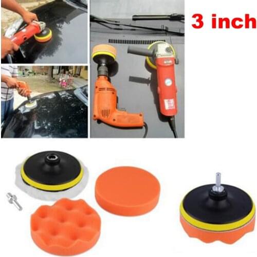 7Pcs/Set 3 Inch Car Polishing Sponge Tool For Auto Truck Paint Cleaning Window Wash Waxing Buffing Pads Kit