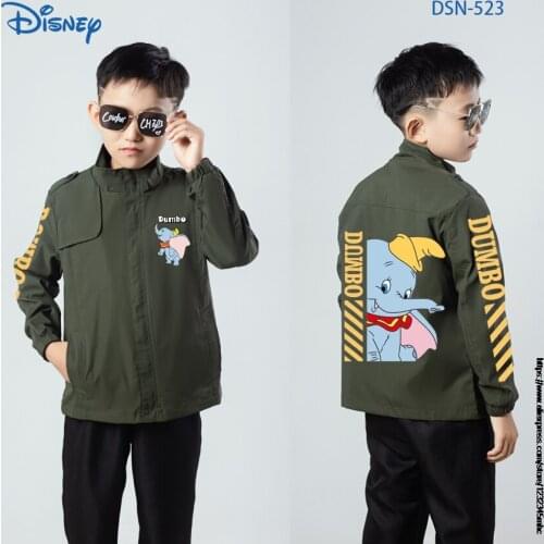 New Dumbo cartoon cute little flying elephant Jacket Girls Jacket ChildrenS Cardigan Tops Travel Cute Jacket Slim Handsome Coat