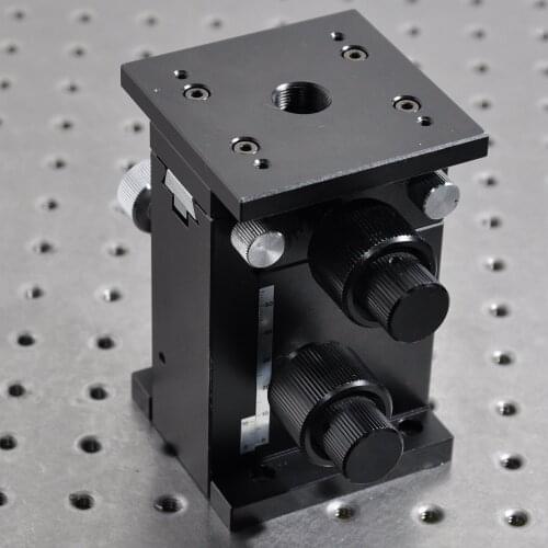 YZ axis LM-212-2CL manual high-precision rack and pinion dovetail groove sliding table 76mm aluminum alloy