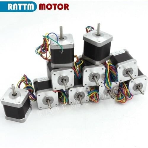 10pcs NEMA17 78Oz-in 48mm length 1.8A 1.8deg stepper motor stepping motor for 3D print Robot CNC Router Engraving Machine
