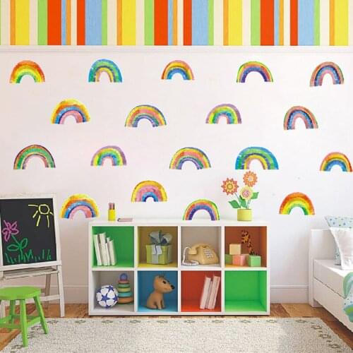 Nordic Rainbow Wall Stickers Ins Bohemian Style Wall Art Decoration PVC for Childrens Room Bedroom Home Decor Sticker