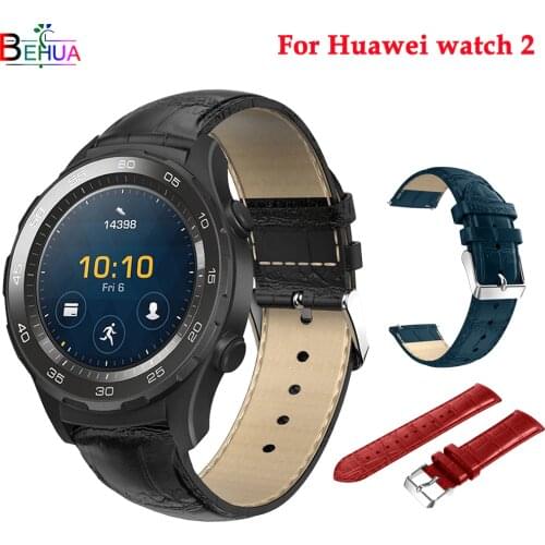 For Huawei Watch 2 Smart Watch Replacement luxury Leather Wristband Bracelet strap For Huawei Watch 2 Genuine watch Accessories