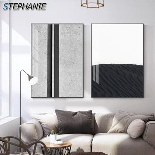 Modern Black and White Decor Fashion Canvas Painting Artistic Wall Pictures for Living Room Nordic Style Wall Art Poster Print