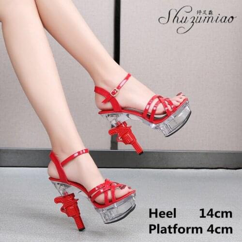 Pole Dancing Shoes Stripper Ladies Fringe Transparent Super High Heel Model Sandals 14 CM Party Club Walking Show Womens Shoes