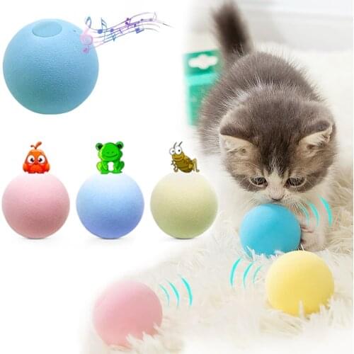 Smart Cat Toys Interactive Ball Catnip Cat Training Toy Pet Playing Ball Pet Squeaky Supplies Products Toy for Cats Kitten Kitty