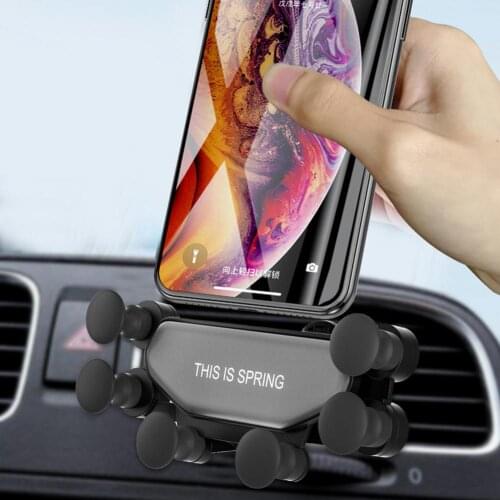 Universal Mobile Car Phone Holder Six-Support Air Vent Car Mount Gravity Auto-Grip Stands Auto Grip Mobile Phone Fixed Bracket