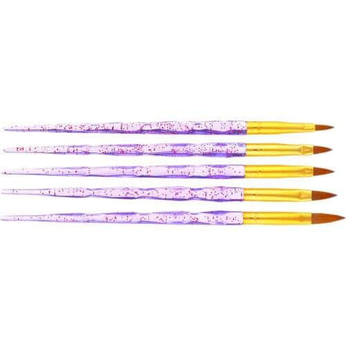 Pack of 5 Nail Art Brushes, Nail Dotting Painting Drawing Pen with Acrylic Handle Manicure Tool