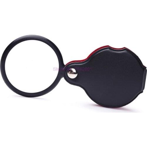 100pcs Mini Pocket 8X 50mm 5X 50mm Folding Jewelry Magnifier Magnifying Eye Glass Loupe Lens