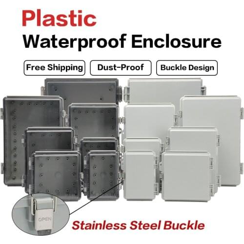 Waterproof Plastic Enclosure With Hasp Electrical Junction Box Outdoor Sealed Switch Power Case Electrical Distribution Boxes