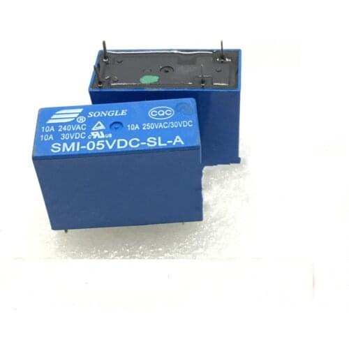 10 PCS Power Relays SMI-05VDC-SL-A 5V 10A 4PIN Relay New Original Wholesale Price