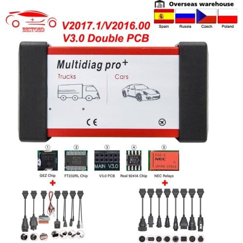 2017.3/2016.00 Multidiag pro+ Bluetooth USB OBD 2 Car Diagnostic Tool V3.0 NEC Real 9241A for Truck Scan Tools OBD2 Auto Scanner