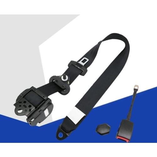 Retractable Car Safety Belt 3 Points Emark Certification Black Red Emergency Locking Seat Belt Extension Driver Safety Auto Part