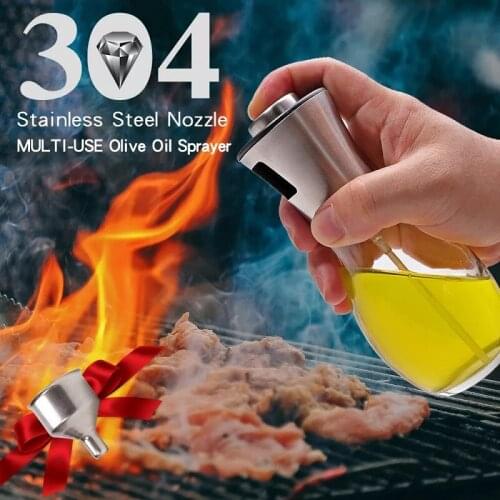 304 kitchen set Oil Dispenser Barbecue Glass Mixing Condiment Bottle Vinegar Soy Sauce Spray Oiler Seasoning Condiment Bottle