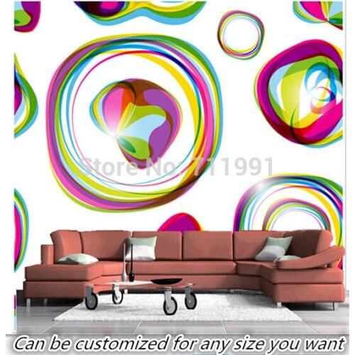 Free shipping custom murals Colours and Shapes Wall modern 3D Mural Wallpaper living room bedroom background wallpaper