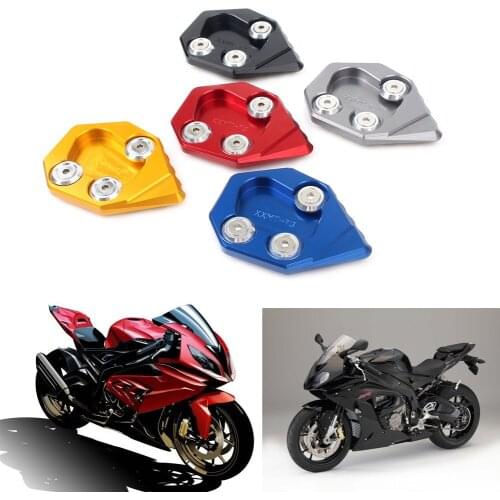 Motorcycle Side Kickstand Enlarger Stand Extension Plate Pad CNC Aluminum For BMW S1000RR S 1000RR 2015 2016