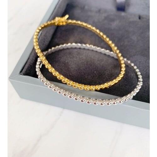 Fashion brand women bracelet bead ball bracelet lucky ball bangle famous brand S925 silver jewelry