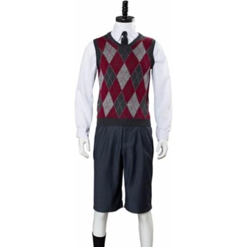 Kids Adult Wool Vest The Umbrella Academy Cosplay Costume School Uniform Sleeveless Sweater Only Men Boy Girl Halloween Carnival