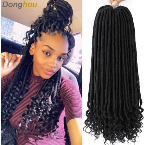Donghou Goddess Hair Faux Locs Crochet Braids hair 20inch 20roots 110 Grams Soft Dreads Natural Braids Deadlocks Hair Extensions