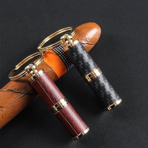 Cigar Punch Alloy Drill Opener Smoking Cigar Cutter Puncher Stainless Steel Pocket Smoke Accessories Blade Key Pendant