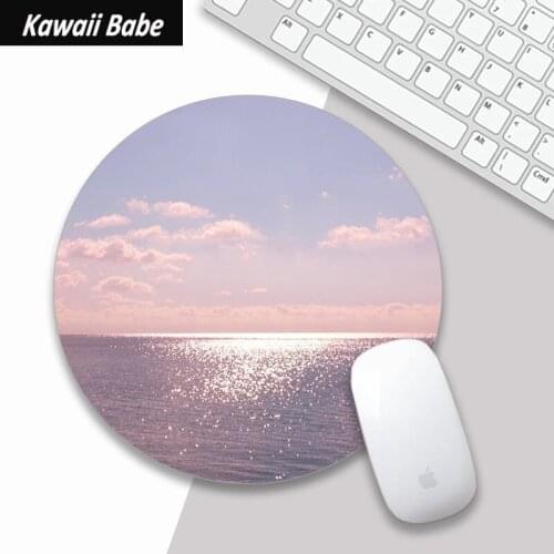 Computer Cap Desk Mat Pads Mouse Pad Kawaii Round Celestial Soft Mat For Game Non-Slip Rubbe PC Waterproof Office MousePad 22cm