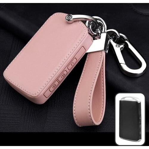 Leather Remote Key Case for Mazda 3 Alexa 2019 2020 Sedan Hatchback 3 Button Key Fob Shell Cover Skin Jacket Sleeve