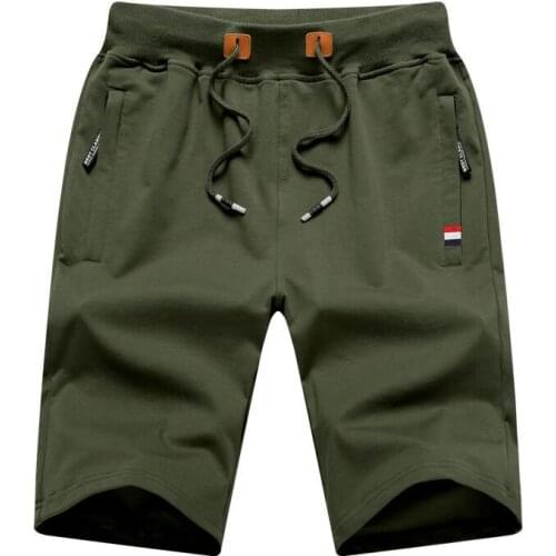 Summer Mens Shorts Solid Color Drawstring Pocket Casual Sports Running Pants Loose Mens Plus Size Five-point Pants For Men